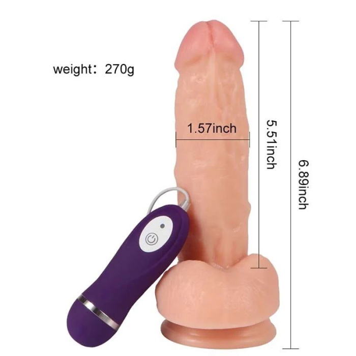 Shequ Kassadin Titreşimli Gerçekçi Realistik Penis 17.5 Cm