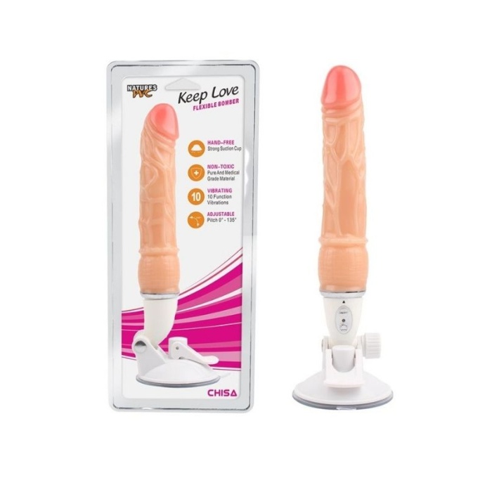 Chisa Keep Love Flexible Bomber 9.9 İnç 25 Cm Vantuzlu Vibratör