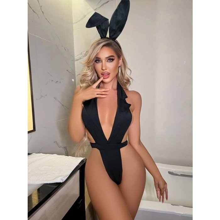 Seksi Siyah Fantezi Seksi Babydoll