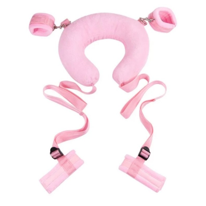 Yastıklı El Ayak Bağlama Seti Pembe