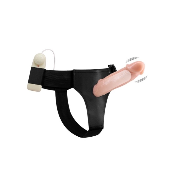 7.5 Cm Dolgulu İçi Boş Titreşimli Protez Strapon