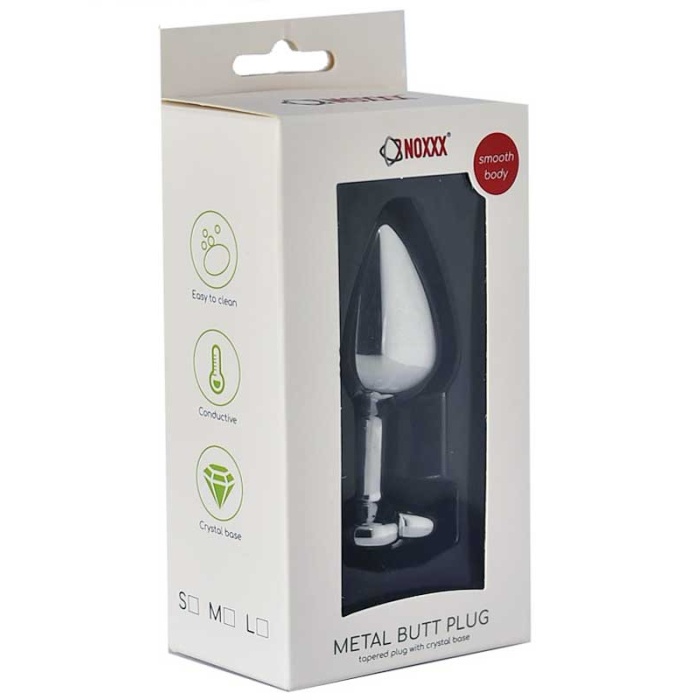 Gümüş Renkli Kalpli Çelik Anal Plug Orta Boy