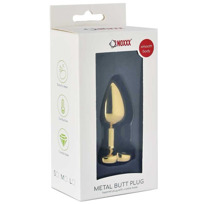 Altın Renkli Kalpli Çelik Anal Plug Küçük Boy