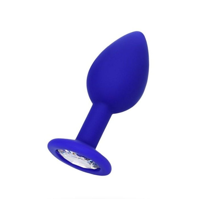 Brilliant Anal Plug Mavi Beyaz Kristalli 7 Cm 26 G