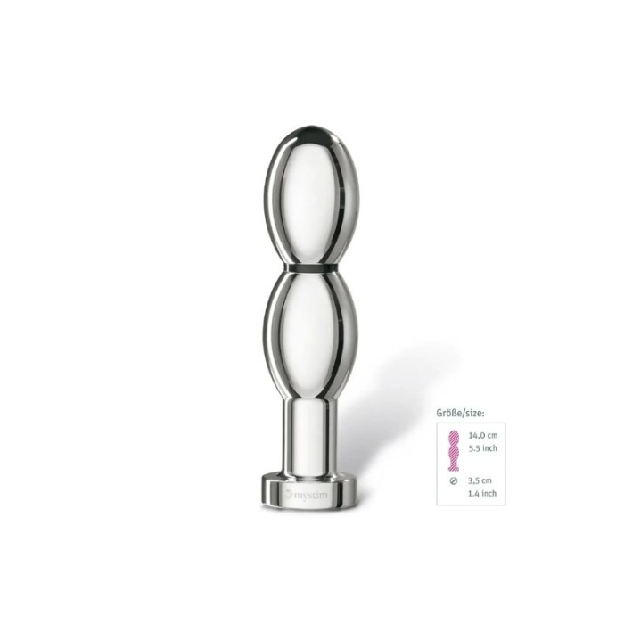 Mystim Oh!Thello Çelik Anal Ve Vajinal Elektirikli Dildo