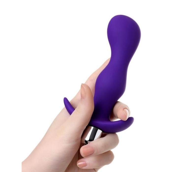 Anal Vibro Plug Beden L  Mor 14 Cm