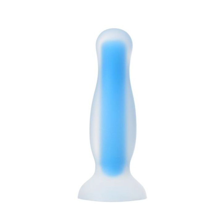Glow Gece Parlayan Anal Plug Silikon Şeffaf 10 Cm