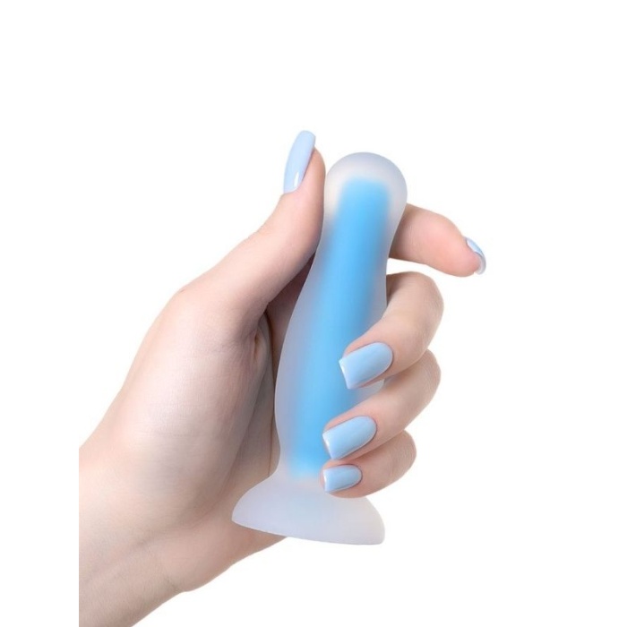 Glow Gece Parlayan Anal Plug Silikon Şeffaf 10 Cm