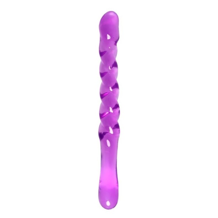 Çift Taraflı Jel Dildo Tanza. Tpe. Mor. 27.5 Cm