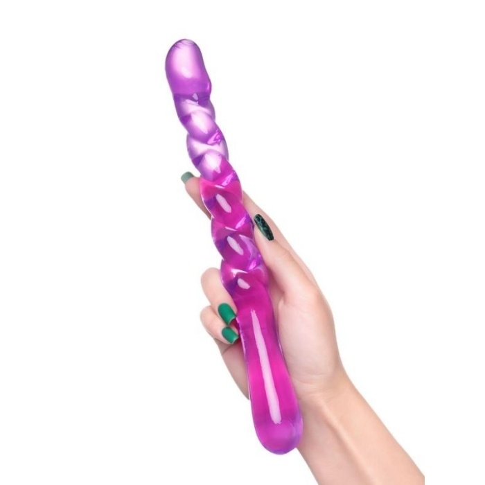 Çift Taraflı Jel Dildo Tanza. Tpe. Mor. 27.5 Cm