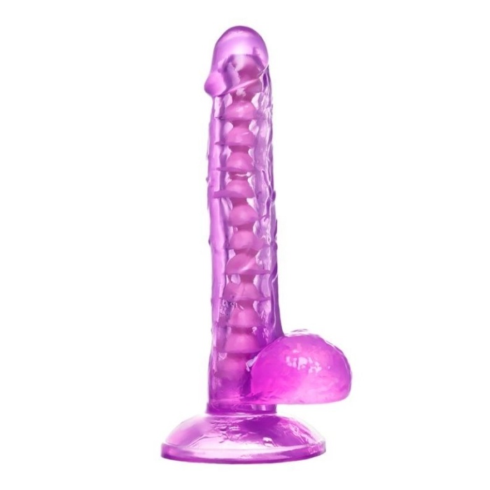 Kıkırdaklı Jel Dildo Celiam. Tpe. Mor. 20.5 Cm