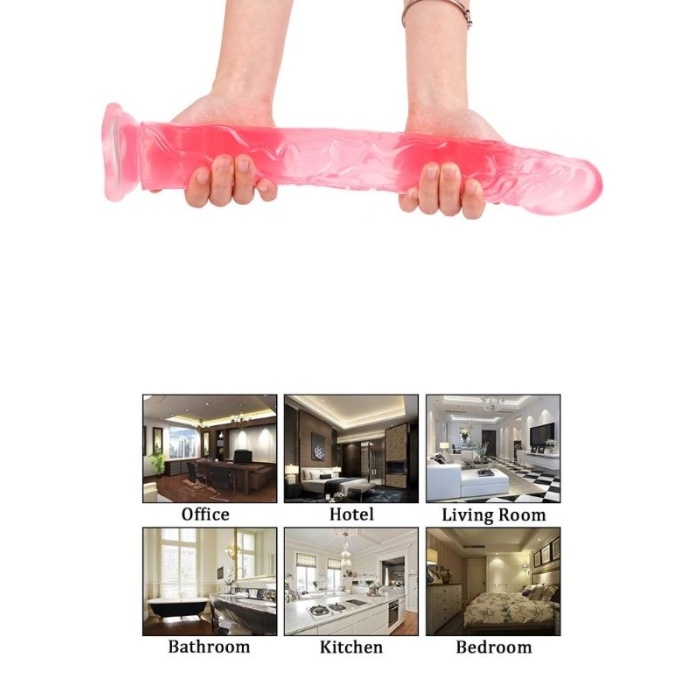 34.5 Cm Pembe Dildo