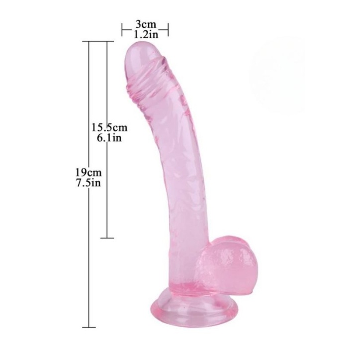 19 Cm Boyunda Pembe Dildo