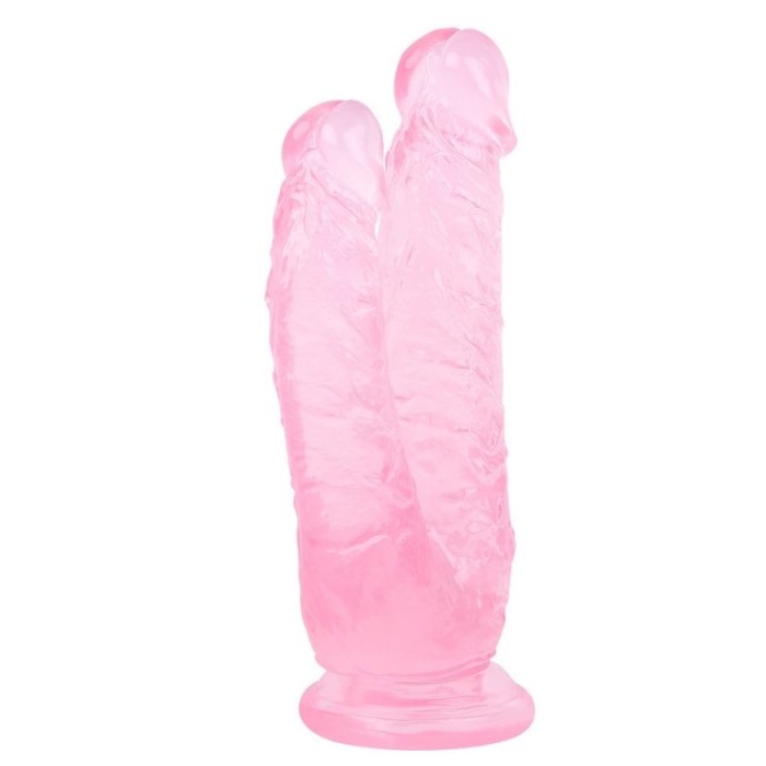 19 Cm Pembe Çiftli Dildo 6