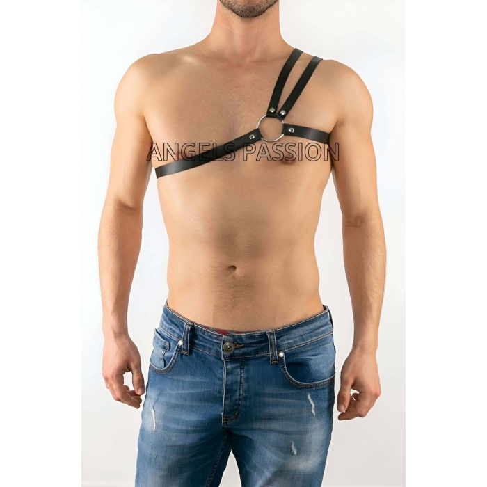 Omuzu Çift Deri Detaylı Erkek Fantazi Giyim