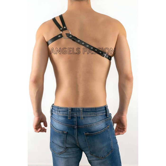 Omuzu Çift Deri Detaylı Erkek Fantazi Giyim