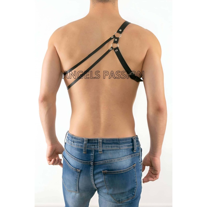 Tek Omuz Deri Harness Fantazi Deri Erotik İç Giyim