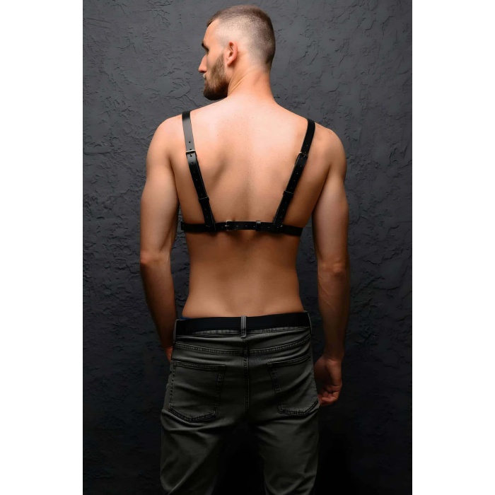 Erkek Göğüs Üzeri Deri Harness