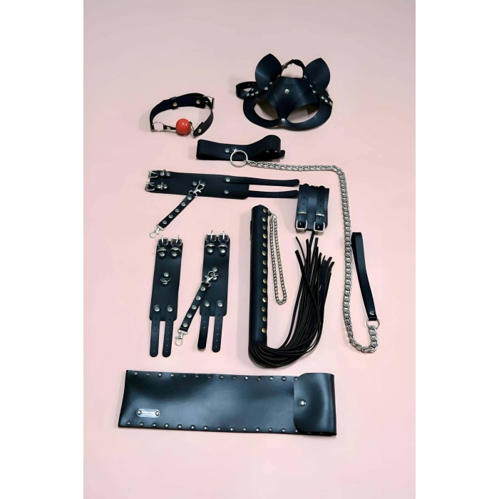 Fantazi Kırbaç Kelepçe Set 6Lı Set Ayak El Kelepçesi