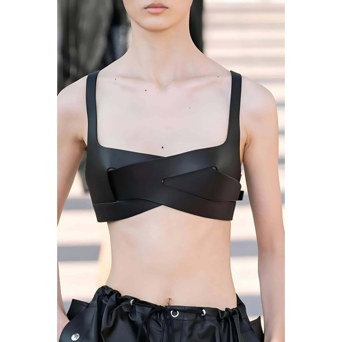 Deri Bra Deri Sütyen Gögüs Harness