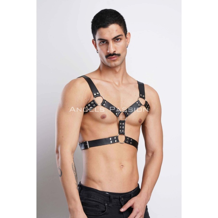 Erkek Deri Göğüs Harness Erkek Parti Akseuar Partywear