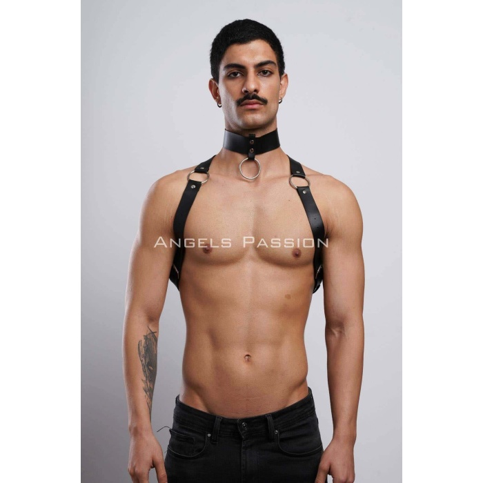 Erkek Choker Ve Göğüs Harness Erkek Parti Giyim