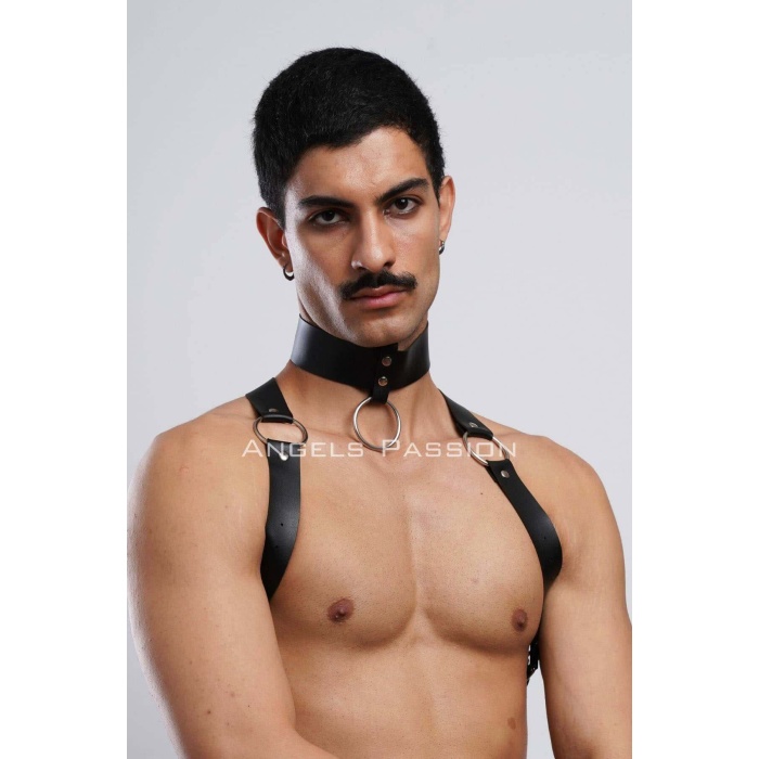 Erkek Choker Ve Göğüs Harness Erkek Parti Giyim