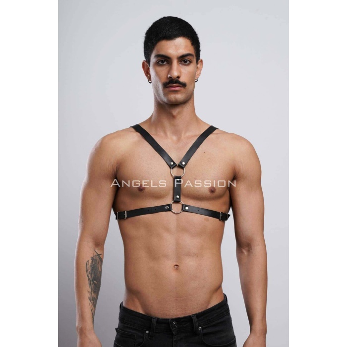 Erkek Deri Göğüs Harness Erkek Fantazi Giyim Clubwear Partywear