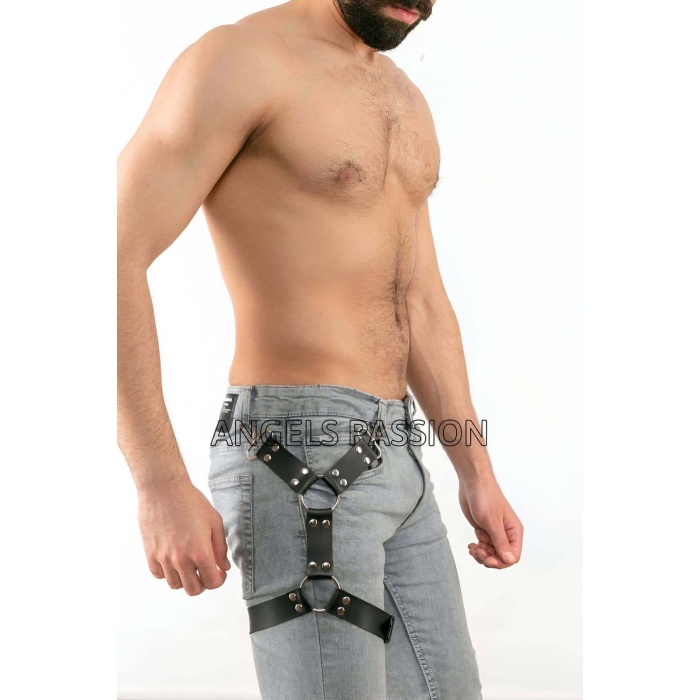 Erkek Deri Bacak Aksesuarı Harness