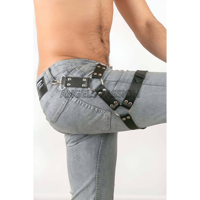 Erkek Deri Bacak Aksesuarı Harness