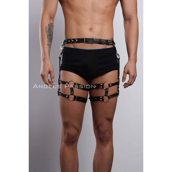 Erkek Bacak Pantolon Kemeri Kısa Jartiyer Harness