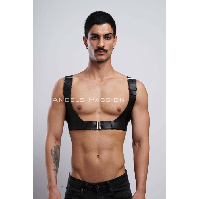 Tarz Erkek Göğüs Deri Kemer Harness