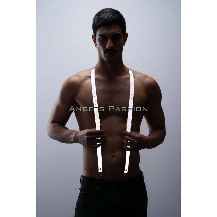 Karanlıkta Parlayan Pantolon Askısı Reflektörlü Clubwear