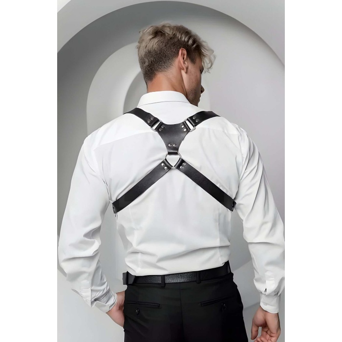 Sırt Detaylı Şık Erkek Harness Kemer