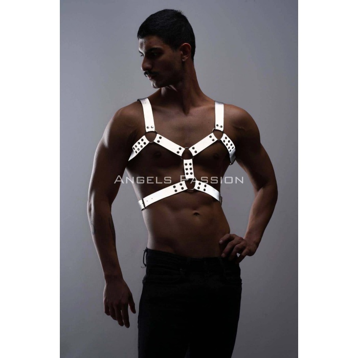 Erkek Göğüs Harness Reflektörlü Karanlıkta Yansıyan Göğüs Harness