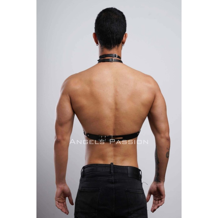 Şık Deri Kemer Erkek Deri Göğüs Harness
