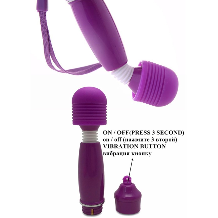 Mini Wand Masaj Aleti Mor
