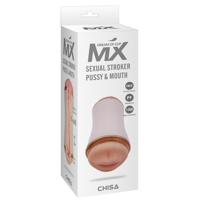 Mx Sexual Stroker Çift Taraflı Vajinal Ve Oral Mastürbatör