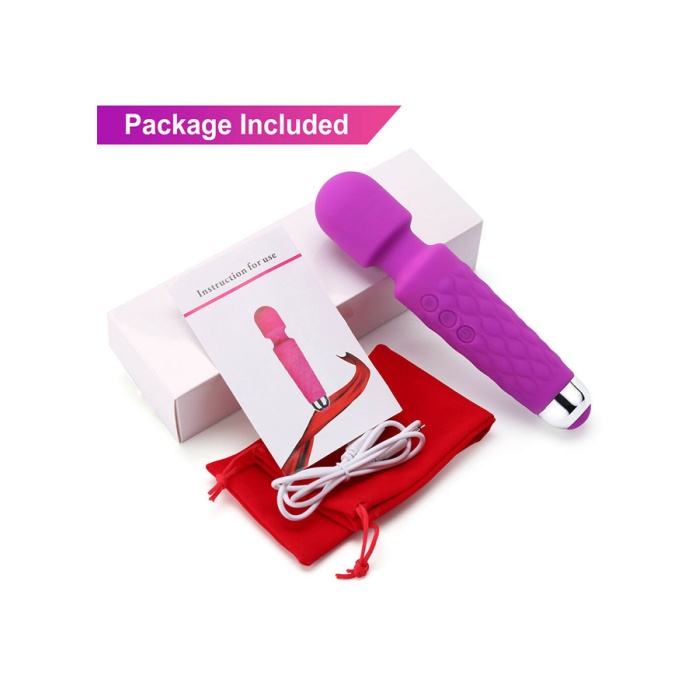 Female Wand Massager Şarjlı Vibratör Mor