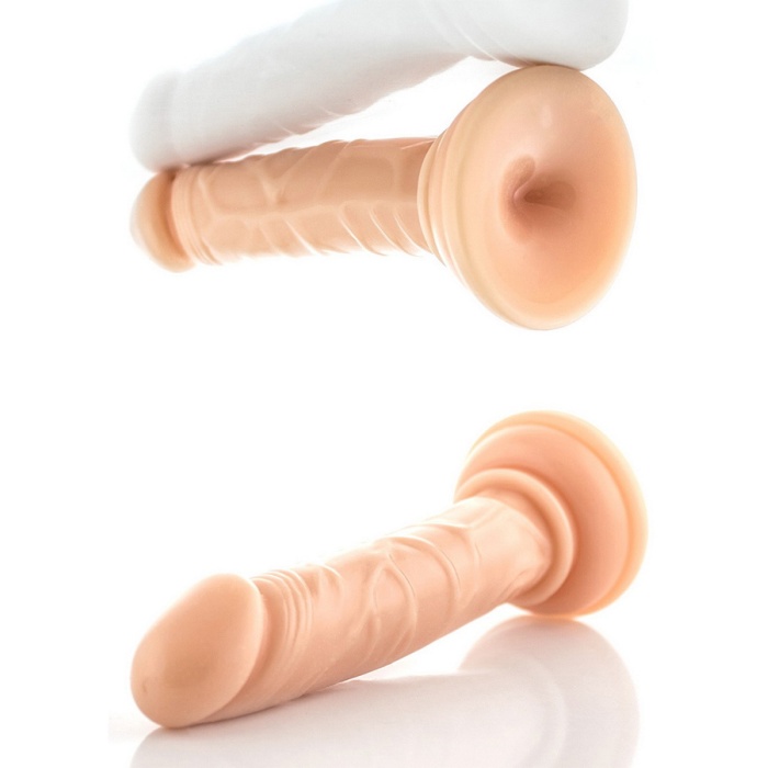 13 Cm Damarlı Vantuzlu Dildo