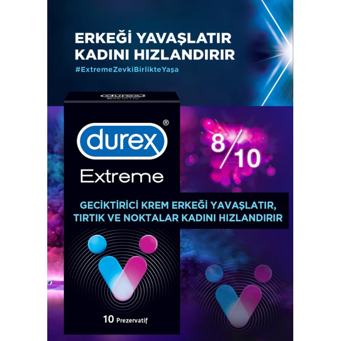 Geciktirici Etkili Durex Extreme 10Lu Prezervatif
