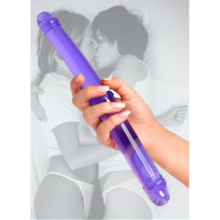 Twinzer Çift Taraflı Mor Dildo
