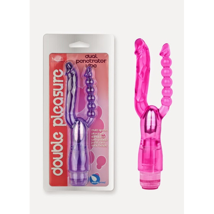 Dual Titreşimli Ikili Çatal Jel Vibratör Anal Vajinal Stimülatör