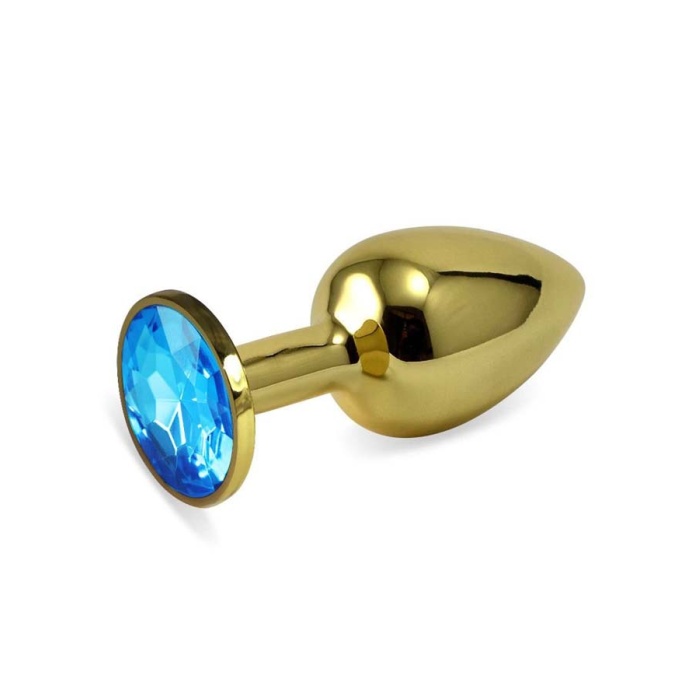 Metal Taşlı Gold Anal Plug