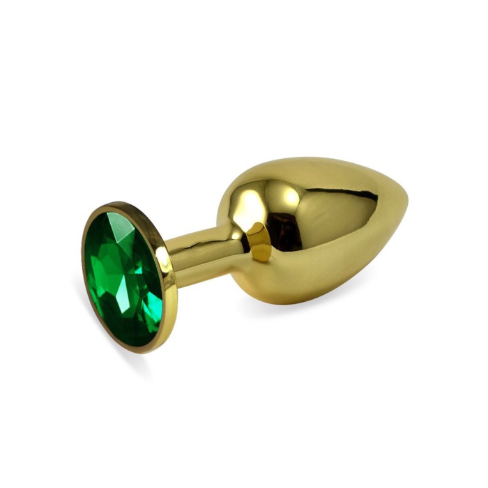Metal Taşlı Gold Anal Plug