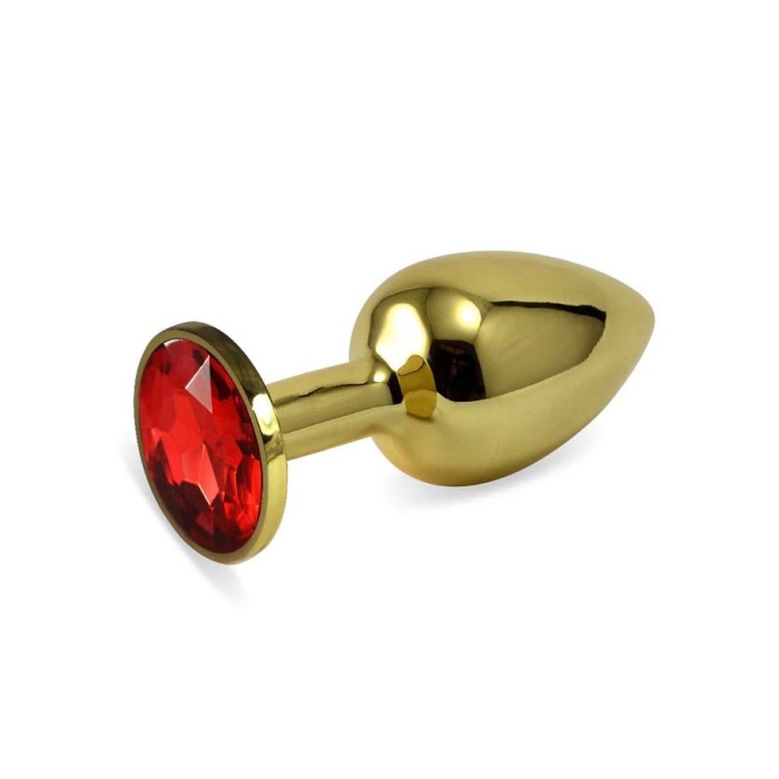 Metal Taşlı Gold Anal Plug