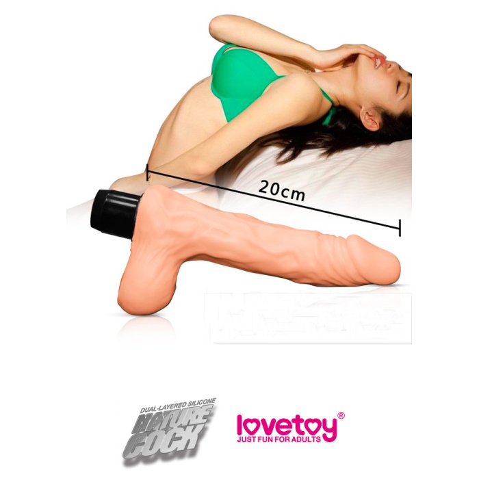 Real Feel Cyberskin 20 Cm Titreşimli Vibratör Penis