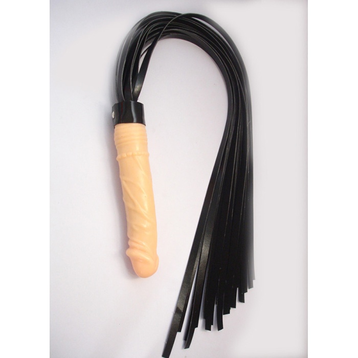 Dildo Uçlu Deri Kırbaç