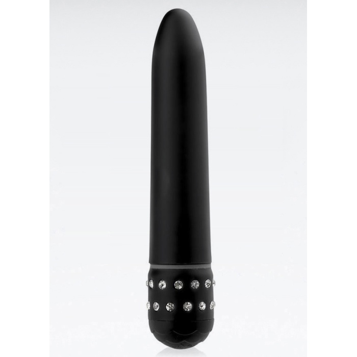 Diamond Kenarları Taşlı Vibratör Siyah