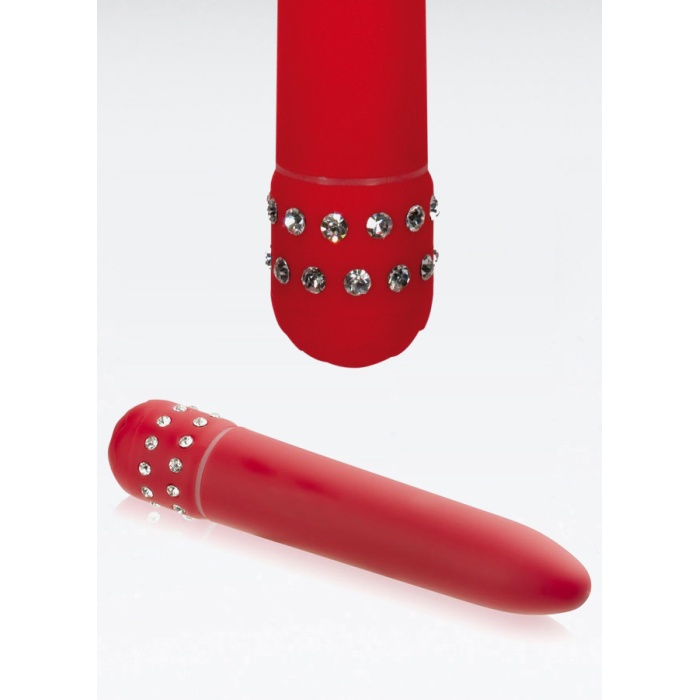 Diamond Kenarları Taşlı Vibratör Kırmızı